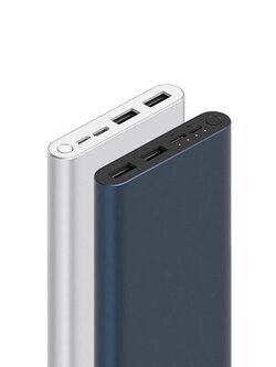 Original Xiaomi Power Bank 3 10000mAh Upgraded with 3 * USB-C Output Two Way Fast Charging 18W Power Bank for iPhone 12 Pro Max for Samsung Galaxy Note S20 ultra Huawei Mate40 OnePlus 8 Pro - Silver