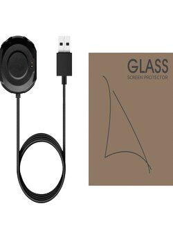Original Zeblaze Stratos 2 Accessories Smart Watch Charging Cable + Tempered Glass Film - 001 Brand: Zeblaze