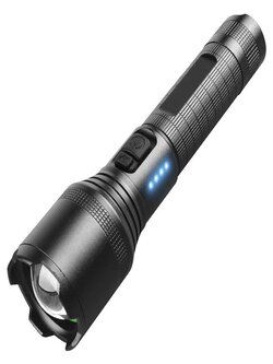  BIKIGHT Powerful XHP60 Flashlight Super Bright Portable Torch USB Rechargeable Outdoor Camping Tactical Zoomable Flash Light