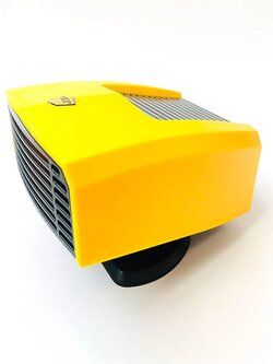  FL-001 12V 180W Portable Car Heater Cooling Fan 360 Degree Adjustment Car Home Dual-use Windshield Defrost Yellow