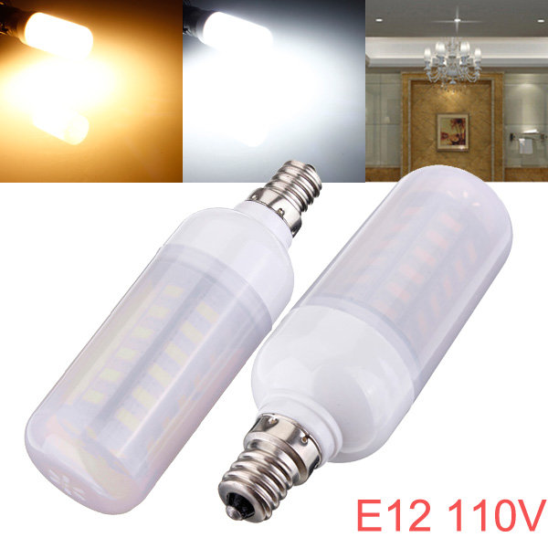 E12 5W 48 SMD 5730 AC 110V LED Corn Light Bulbs With Frosted Cover