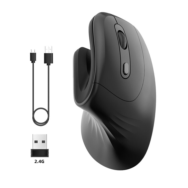 HXSJ T27 2.4G Wireless Vertical Gaming Mouse 1200/2400/3200DPI 6-Key Ergonomic Mice for Office Working