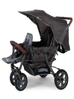 [EU Direct] vidaXL 427421 CHILDWHEELS Stroller for three children anthracite CWTRIP Baby Stroller Portable Travel Children Carriage Foldable Cart