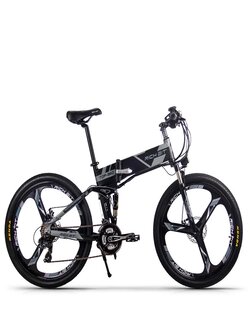 European Trend] RICH BIT RT-860 12.8AH 36V 250W 26 Inch Folding Electric Bike with 40km Mountain Biking Range.