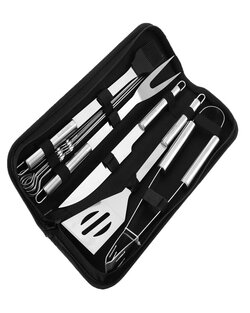10pcs Stainless Steel BBQ Tools Set Outdoor Camping Kitchen Tools Cooking Tools Set