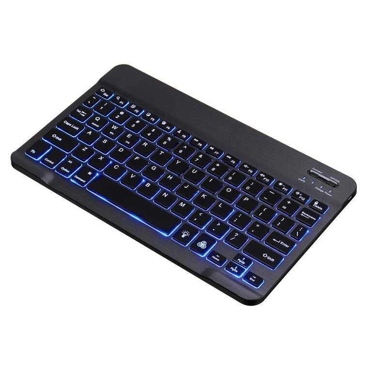 RGB Backlit Wireless Bluetooth Keyboard for Android, IOS and Windows Tablet - Black