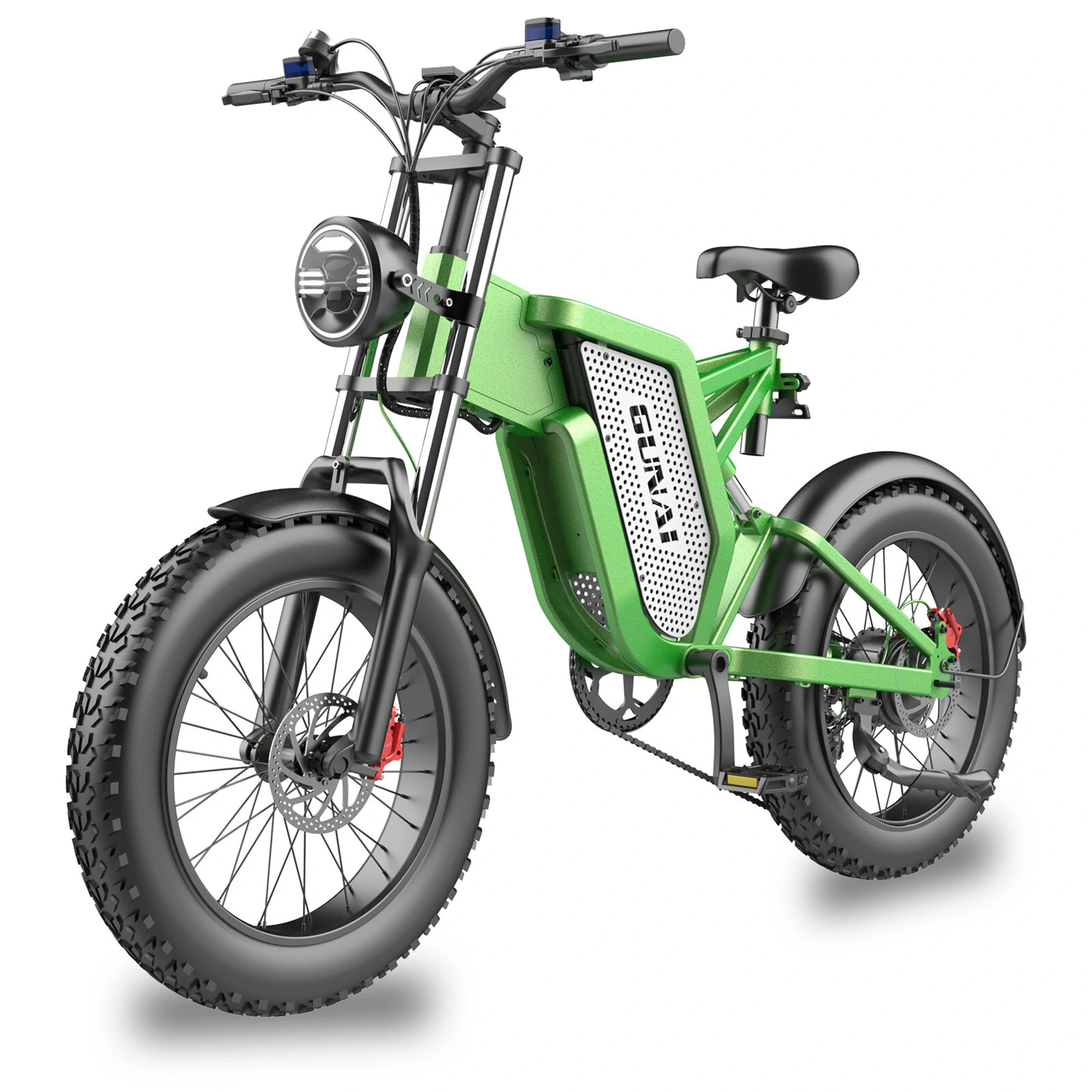 [EU Direct] GUNAI MX25 1000W 48V 25AH 20X4.0inch Electric Bike Oil Brake 50-60KM Mileage 200KG Payload Electric Bike Green