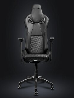 KARNOX LEGEND-TR Gaming Chair Black Ergonomic Office Chair High Back 2.0 PU Leather 4D Adjustable Armrest with Lumbar Support and Head Cushion 155 Degree Swivel Reclining Racing Computer