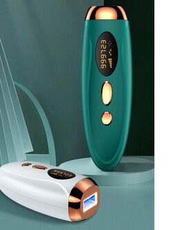 999999 Flash IPL Laser Hair Removal Device 5 Modes LED Painless Epilator For Face Body Bikini Leg - Green US Plug