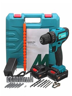 2 Speed Cordless Power Drills 3 in 1 Battery Powered Electric Drill with Nail Gun with 2 Batteries VIOLEWORKS 6000mAh
