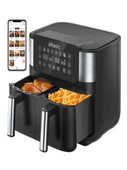 Oltenik K20 Dual Zone Air Fryer Online Recipes 8L Large Capacity Simultaneous Finishing Function