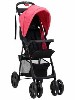 Stroller 2 in 1 steel red and black