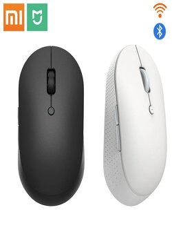 XIAOMI Mi Wireless Mouse Dual Mode Silent Ergonomic Bluetooth USB Side Buttons Portable Bluetooth Mouse 2.4GHz Wireless Mouse for PC Laptop - White Brand: Xiaomi